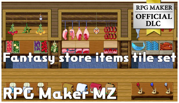 Fantasy store items tile set - RPG Maker MZ