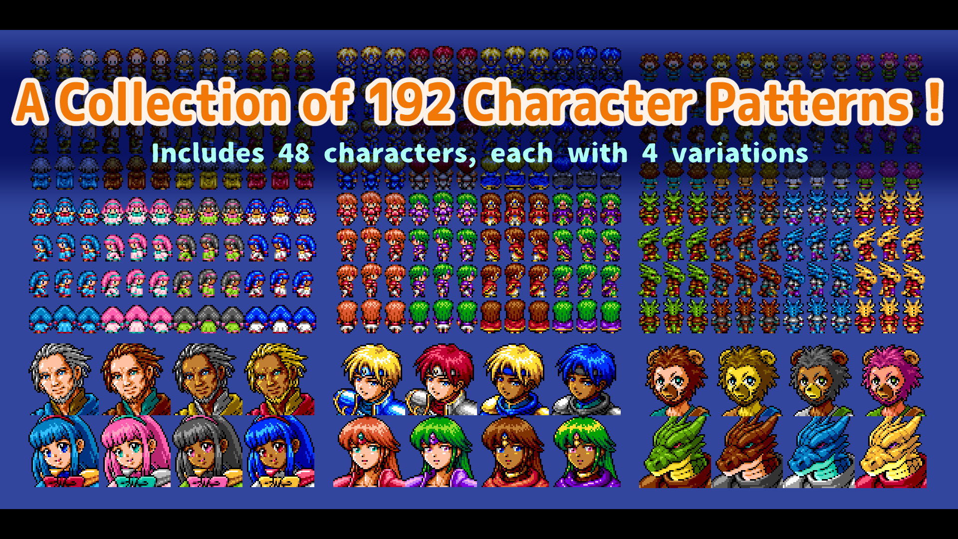 MEGA FANTASY Walking Actors and Faces - RPG MAKER UNITE - Image 3