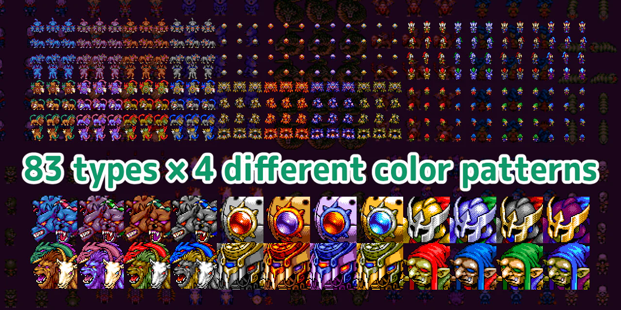 MEGA FANTASY Walking Monsters and Faces - RPG Maker MZ - Image 3