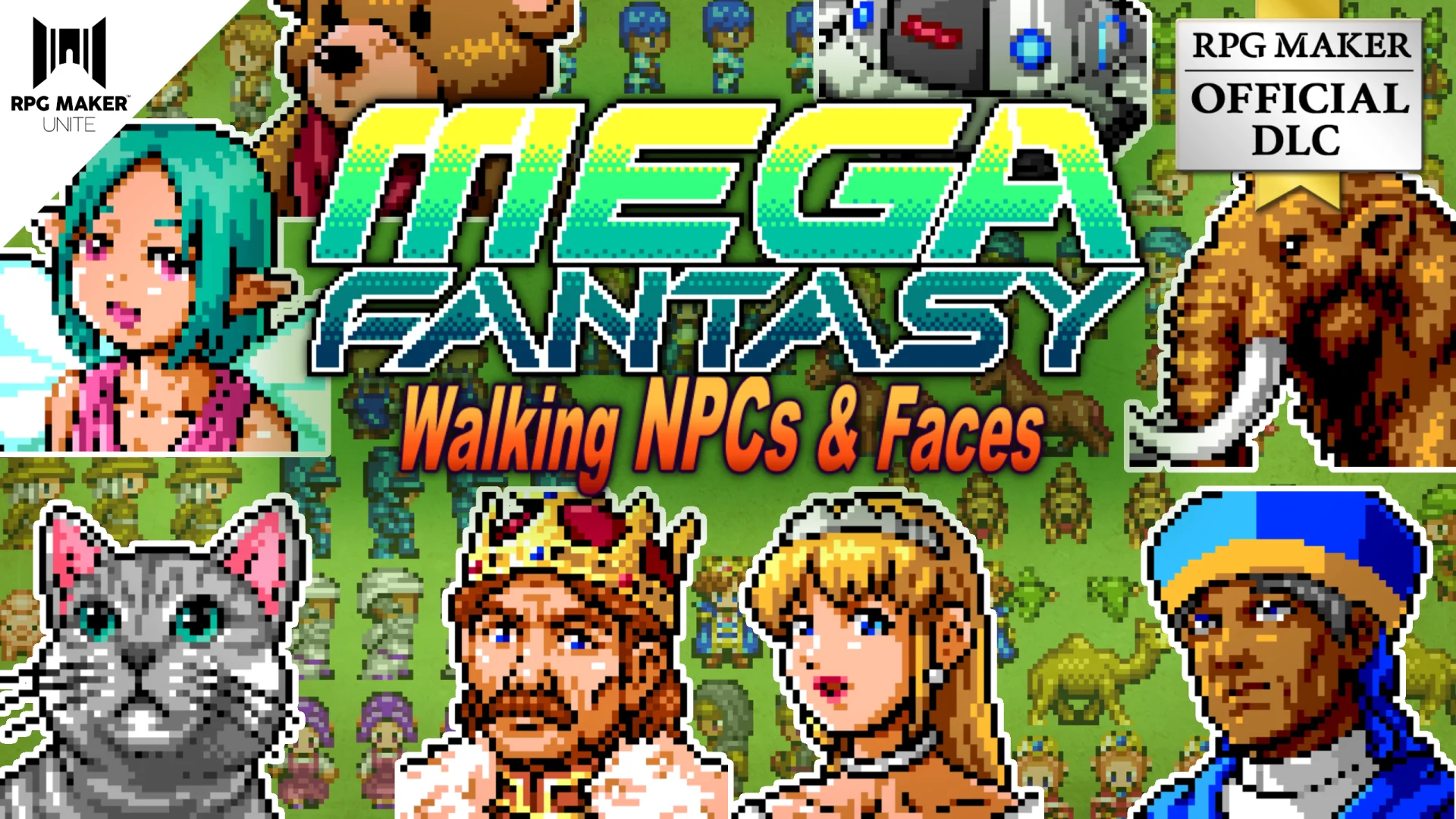 MEGA FANTASY Walking NPCs and Faces - RPG MAKER UNITE