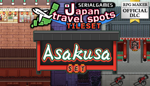 SERIALGAMES Japan travel spots Asakusa set - RPG Maker MZ