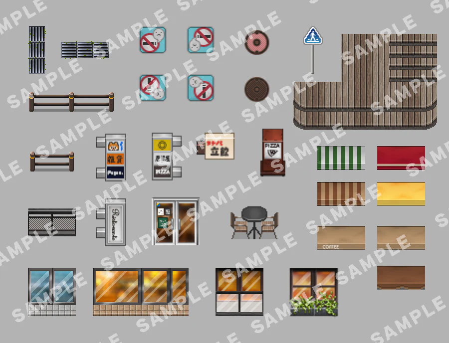 SERIALGAMES LivingGoodCity Tileset - Local Shops Set- RPG Maker MZ - Image 11
