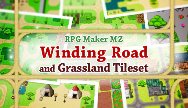 Winding Road and Grassland Tileset - RPG Maker MZ